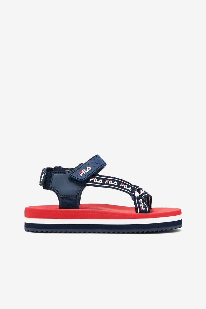 Fila Sandals Womens Navy/Red - Spettro - Philippines 9153280-IH
